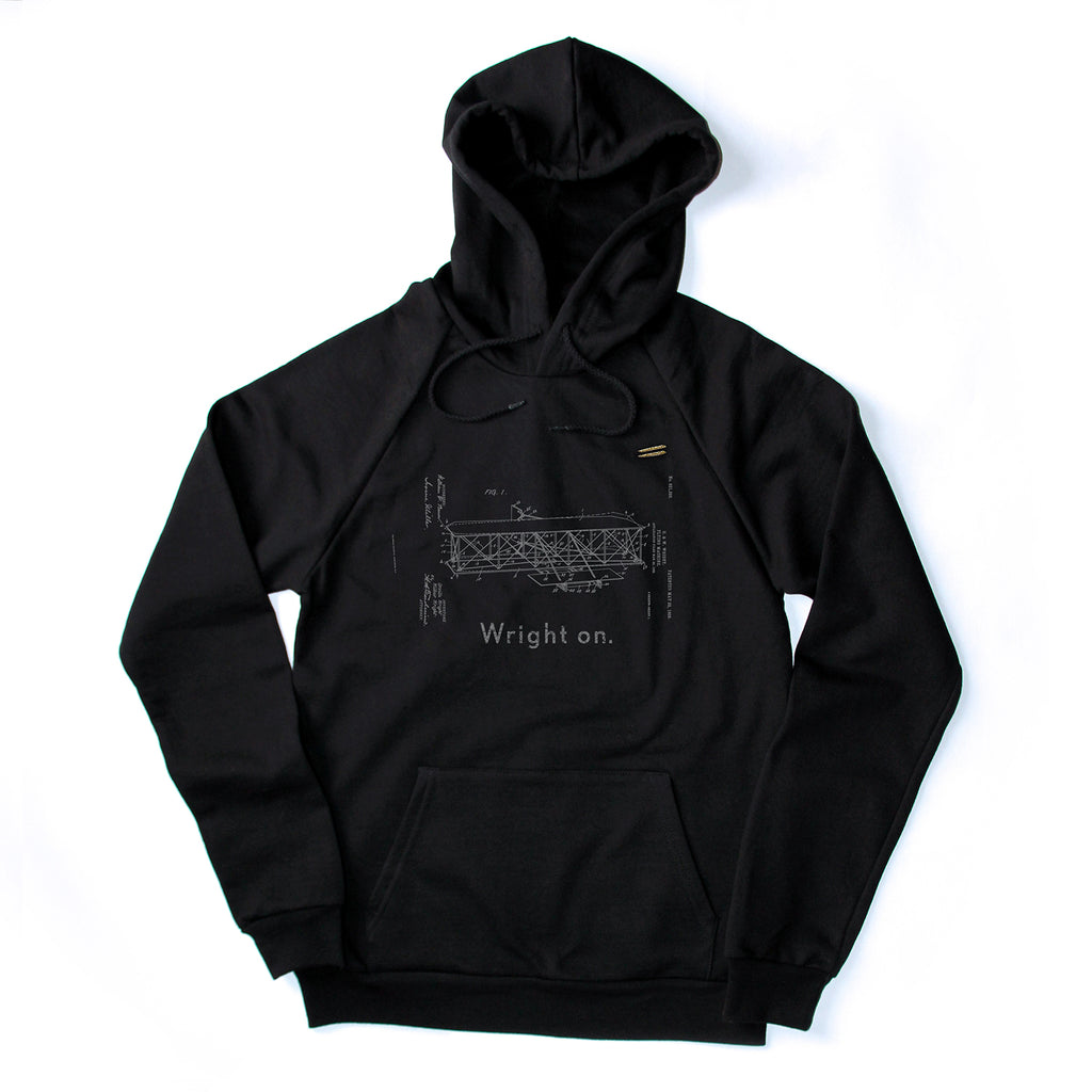 Wright on. sweatshirt | organic cotton, pullover hoodie, Night