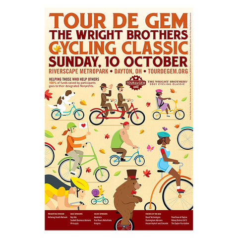 Tour de Gem 2022 commemorative poster (12x18)