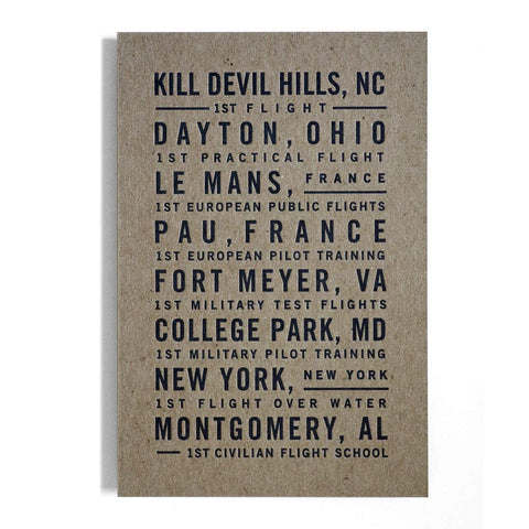Begin Life in Ohio letterpress art print (11x17)