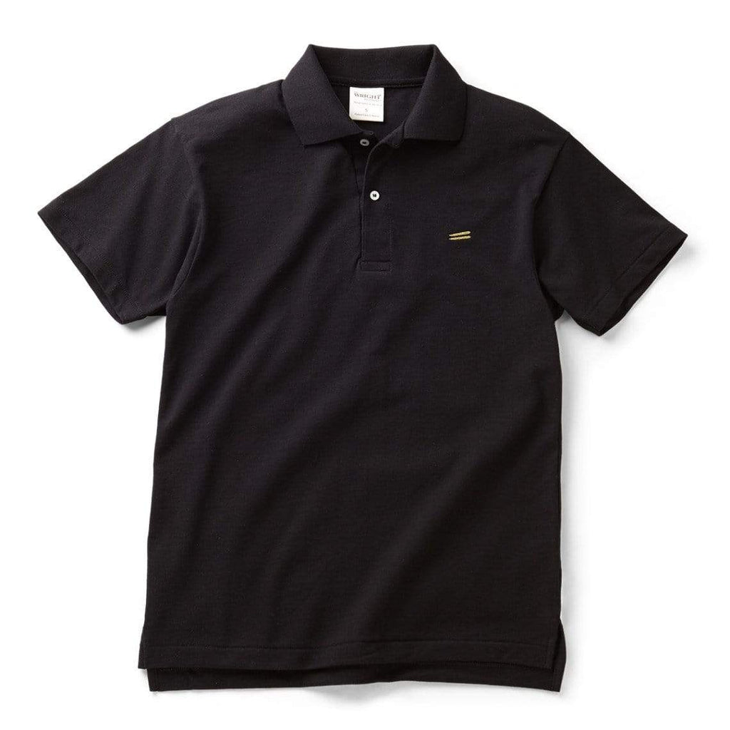 Cotton pique tennis shirt | Black