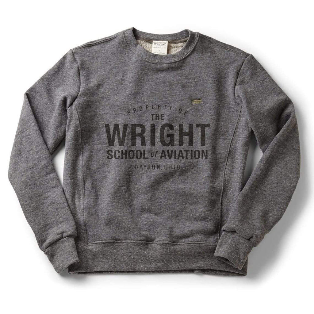 Property of the Wright School of Aviation classic crew sweatshirt | Zinc