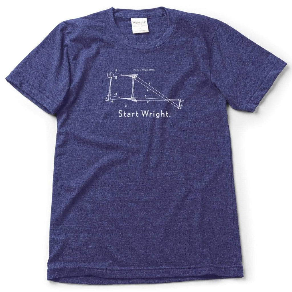 Start Wright. T-shirt | tri-blend, short sleeve, Tri-Indigo