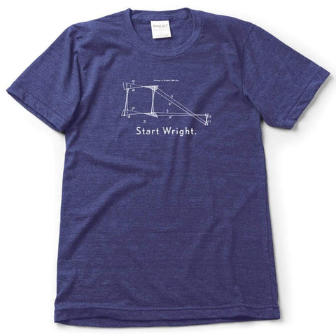 Wright angle. T-Shirt | tri-blend, short sleeve, Tri-Indigo