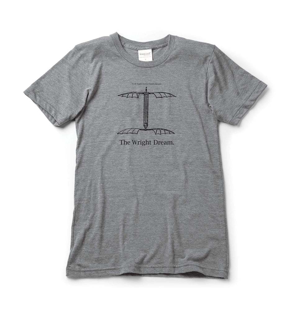 The Wright dream. T-shirt | tri-blend, short sleeve, Athletic Grey