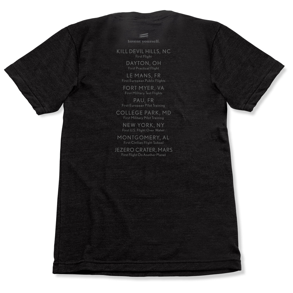 Wright Brothers Field 04 19 21 Mars. T-shirt | tri-blend, short sleeve, Tri-Black