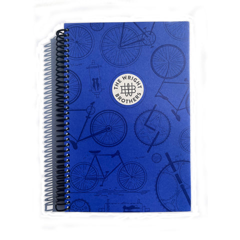 Glider patent drawing spiral-bound notebook with letterpress cover (6x9)