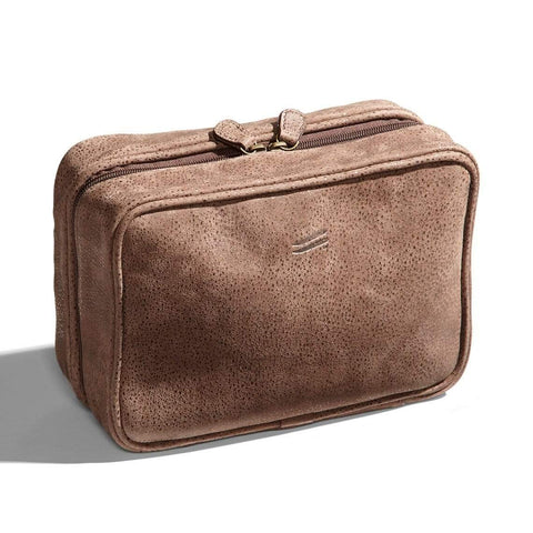 Waxed-Canvas Top-Zippered Toiletry Kit