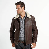 The Wright Brothers USA Jacket Leather flight jacket | shearling collar