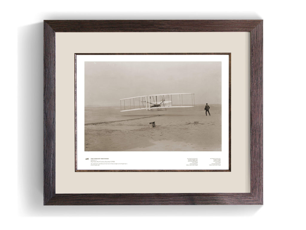 The Wright Brothers USA Prints 24 x 18 Kitty Hawk Series 1.1 | framed Giclée print (larger formats)