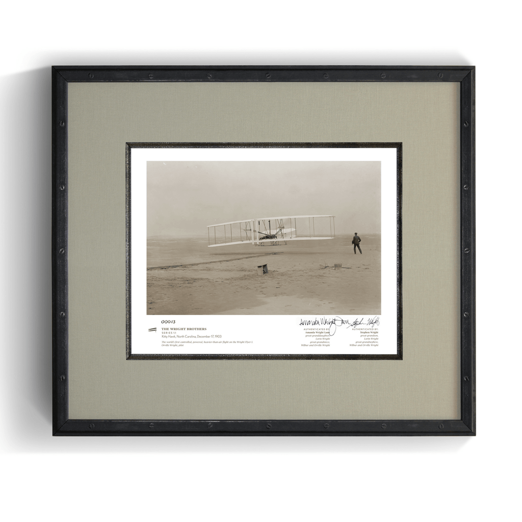 The Wright Brothers USA prints Kitty Hawk Series 1.1 | signed & framed Giclée print (14x11)