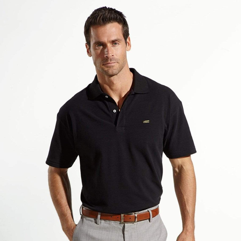 The Wright Brothers USA Shirts & Sweaters Cotton pique tennis shirt | Black